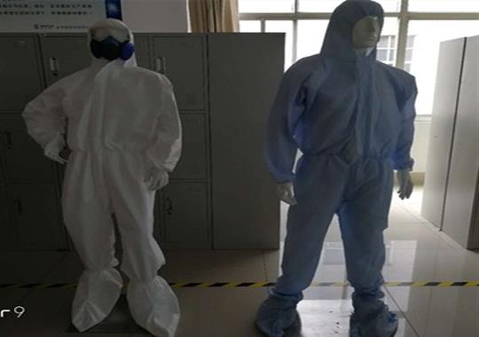 无纺布防护服热合机_隔离服焊接样品